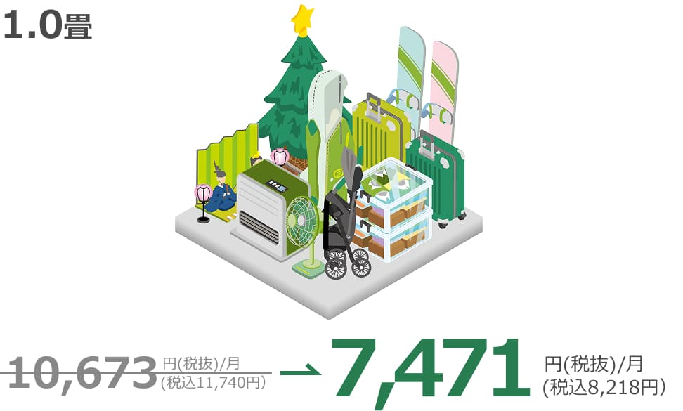 スペースプラン1.0畳8,218円（税込）