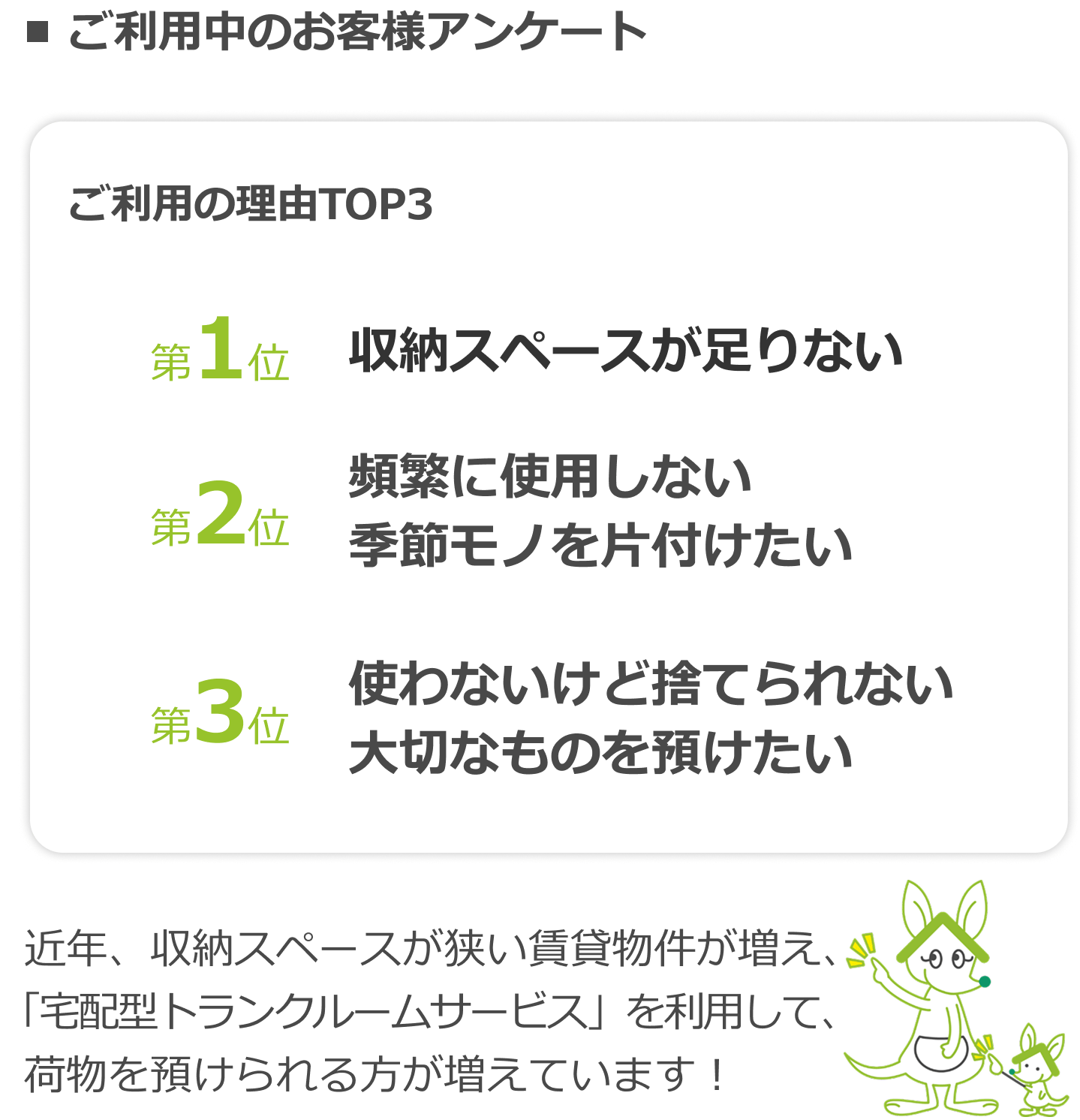 ご利用の理由