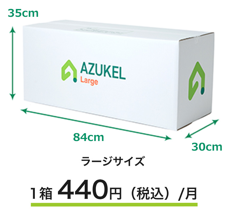 ラージサイズ1箱330円（税込）/月